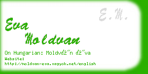 eva moldvan business card